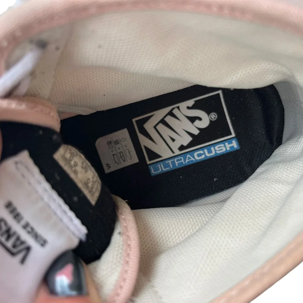 Vans Sentry Women 6.5 Pink Rose Suede Canvas Sk8 Hi Waffle Cup Platform Sneakers